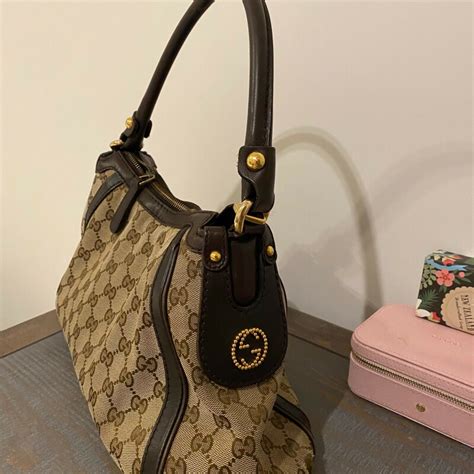 GUCCI Monogram Small Scarlett Studded Interlocking G.